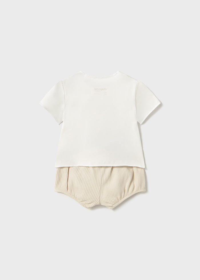 Tiamia Conjunto Pantalón Corto Y Camiseta Osito Recién Nacido