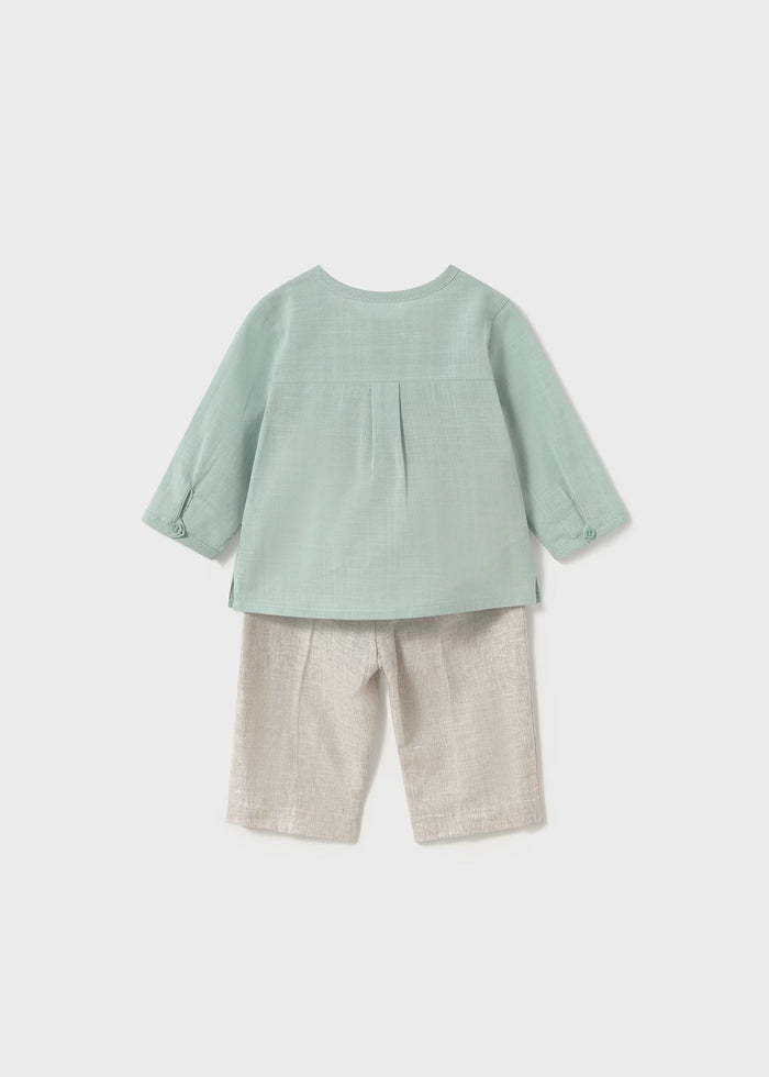 Tiamia Conjunto Pantalón Largo Y Camisa Recién Nacido