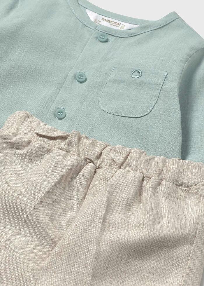 Tiamia Conjunto Pantalón Largo Y Camisa Recién Nacido