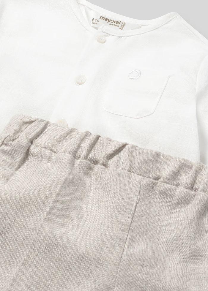 Tiamia Conjunto Pantalón Largo Y Camisa Recién Nacido