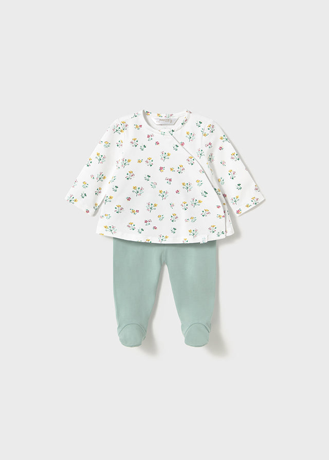 tiamia Conjunto polaina y camiseta manga larga estampado recién nacida