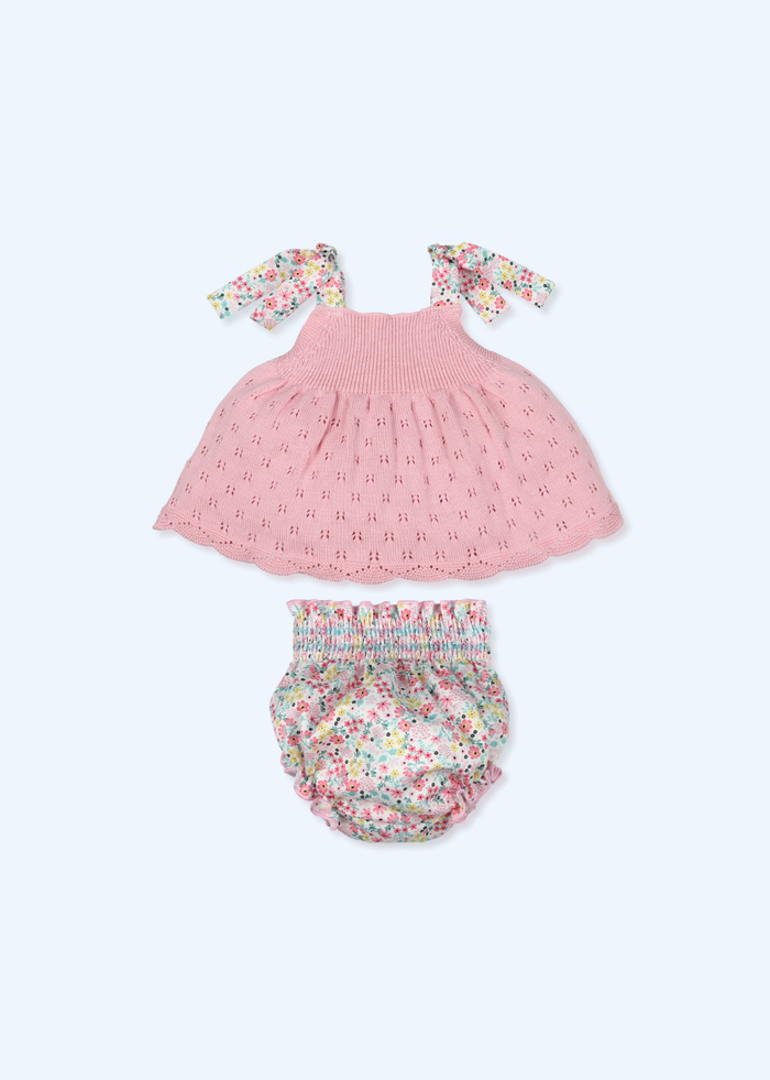 tiamia Jesusin punto y culotte smoock liberty y tirantes pinturesque