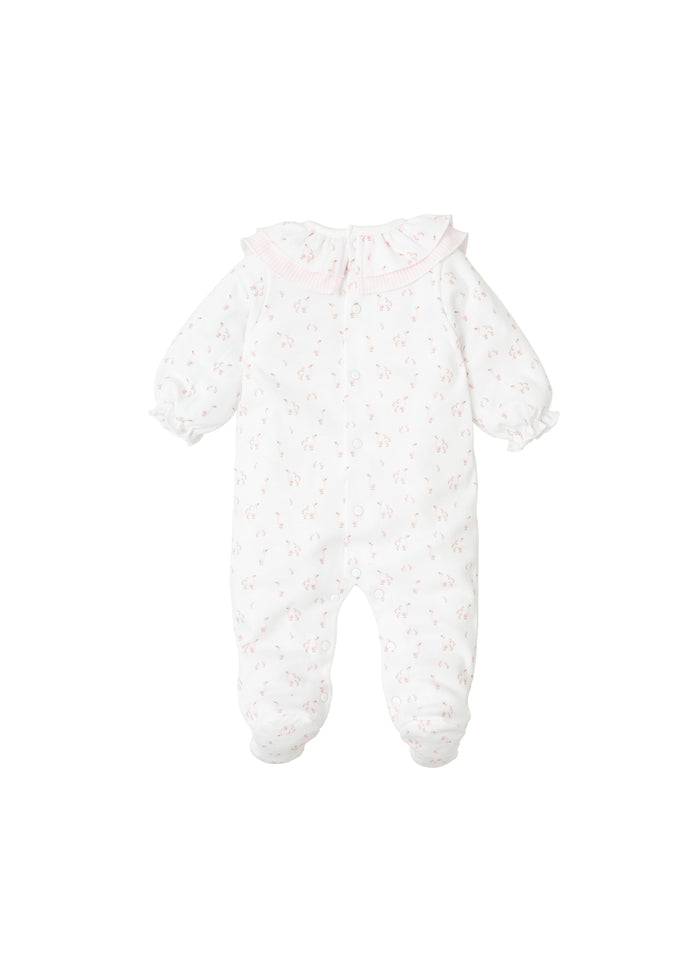 Tiamia Pelele Enterizo Cuello Volante Con Microestampado Roble