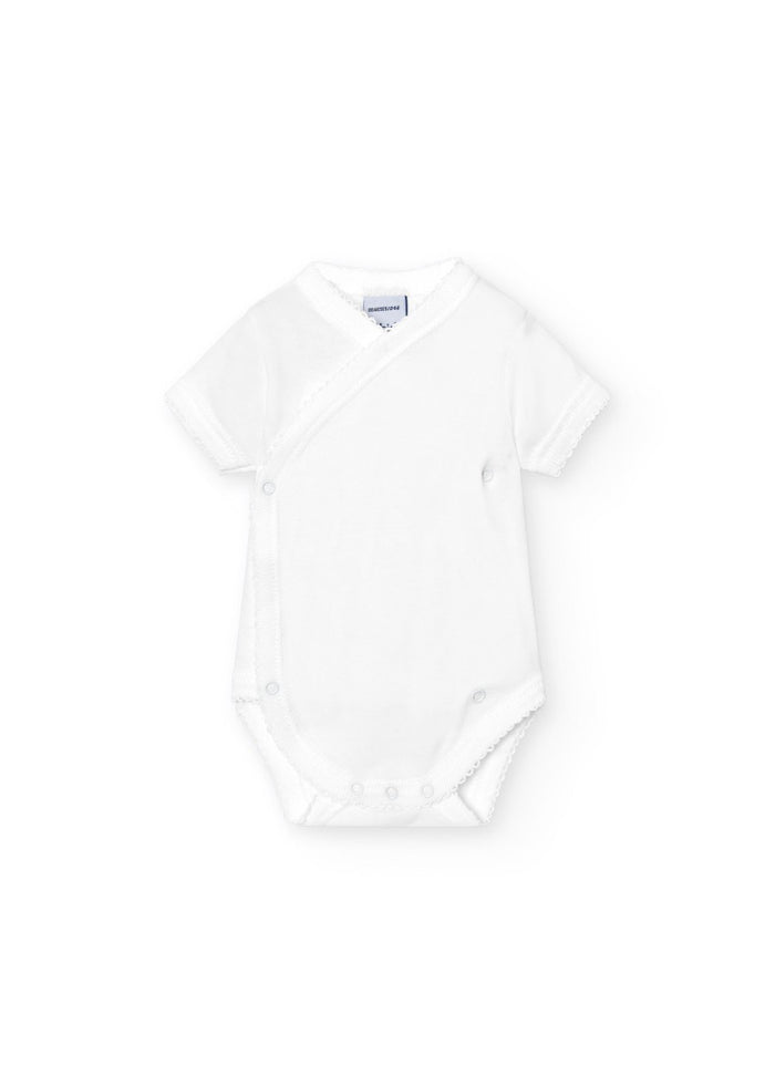 tiamia Body manga corta cruzado canalé