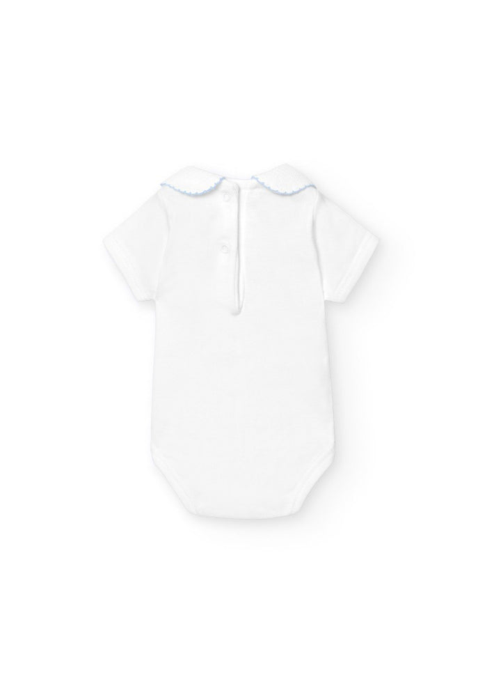 Tiamia Body Manga Corta Cuello Bebé Piqué