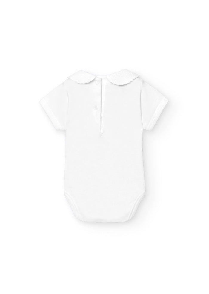 Tiamia Body Manga Corta Cuello Bebé Piqué