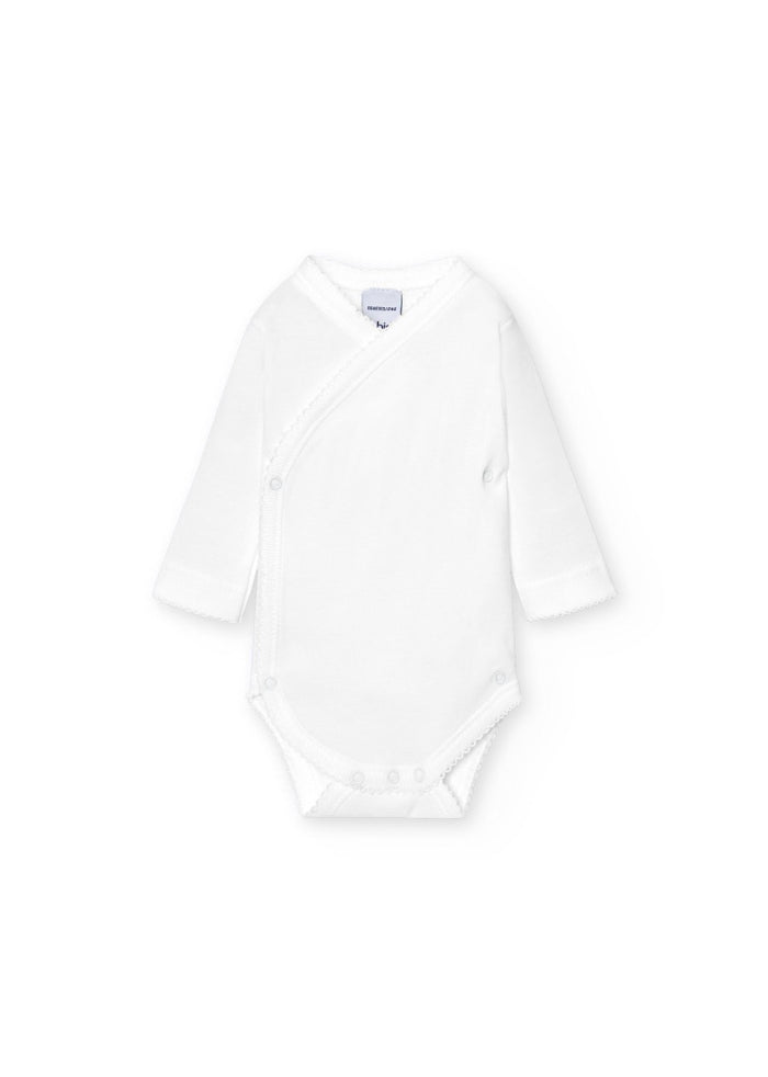 tiamia Body manga larga cruzado canalé