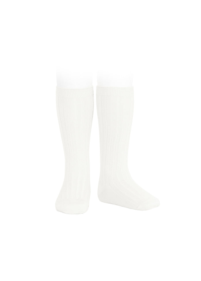 tiamia Calcetines altos básicos canalé