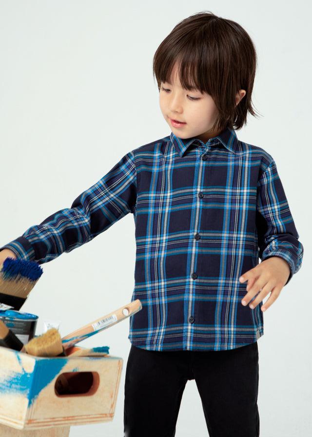 Tiamia Camisa M/l Cuadros Niño
