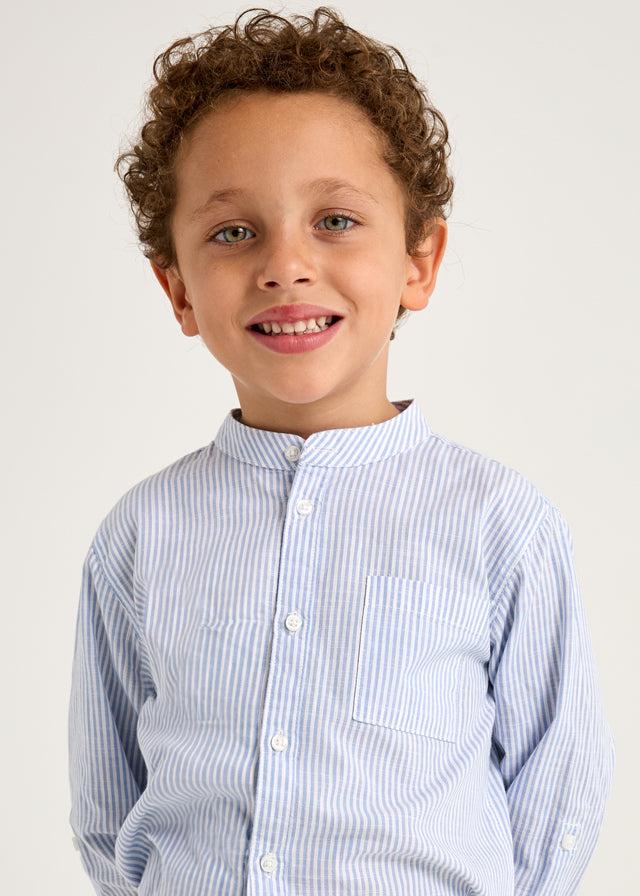 Tiamia Camisa M/l Cuello Mao Rayas Niño