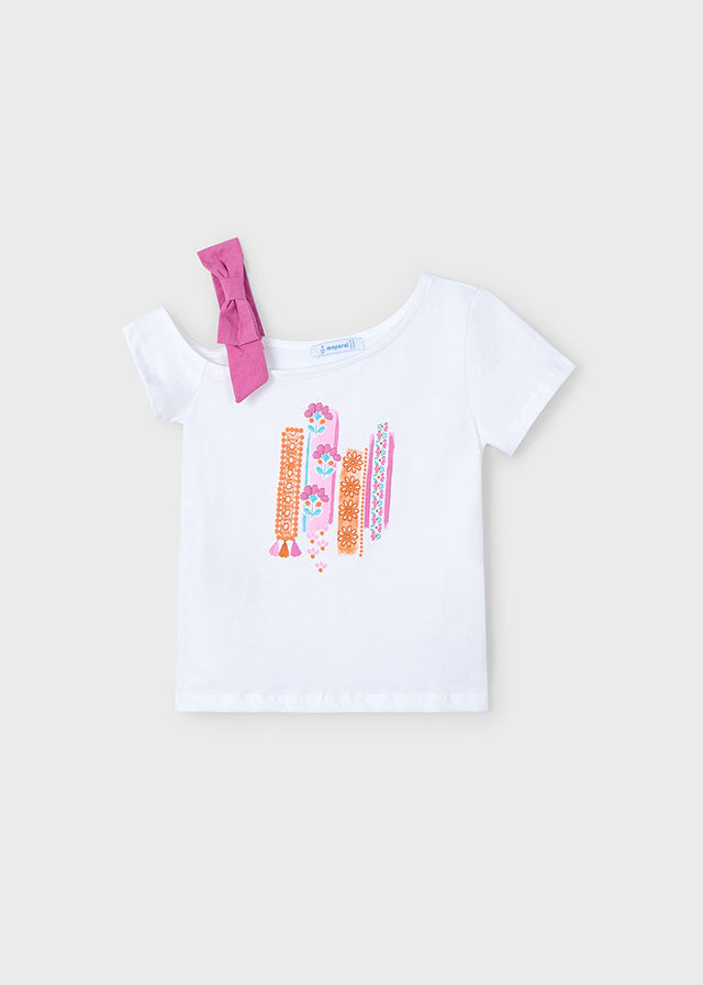 tiamia Camiseta m/c asimétrica niña