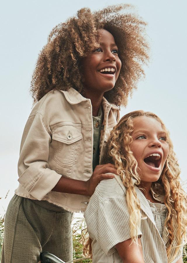 tiamia Cazadora bajo desflecado sarga chica