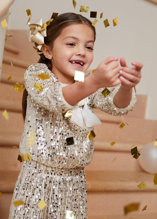 Tiamia Conjunto Falda Lentejuelas Niña