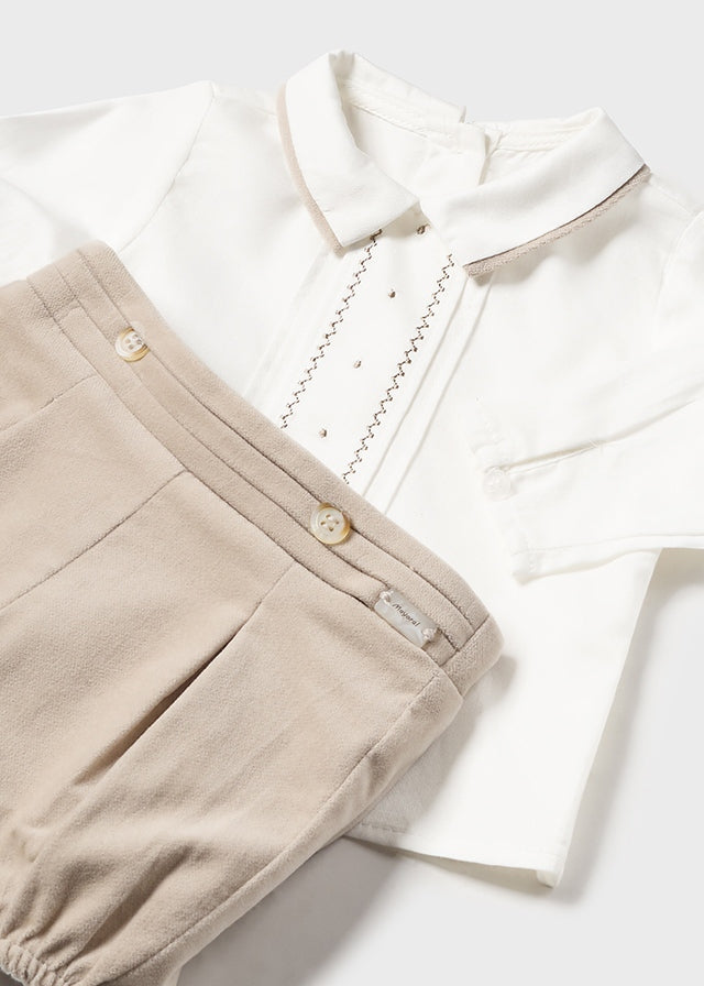 Tiamia Conjunto Pantalón Y Camisa Recién Nacido