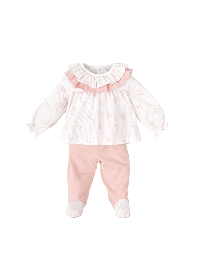 tiamia Conjunto polaina + camiseta volante fantasía