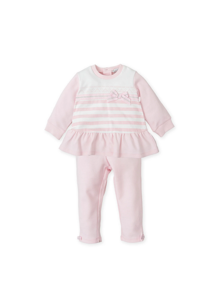 Tiamia Conjunto Rayas Rosa Niña