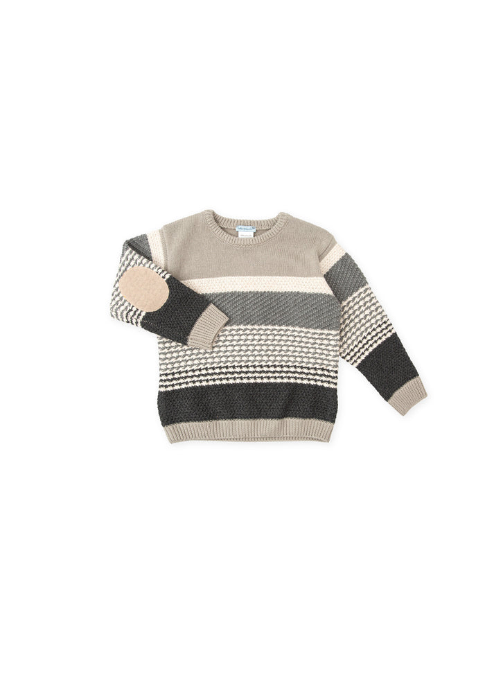 Tiamia Jersey Tricot Rayas Gris Niño