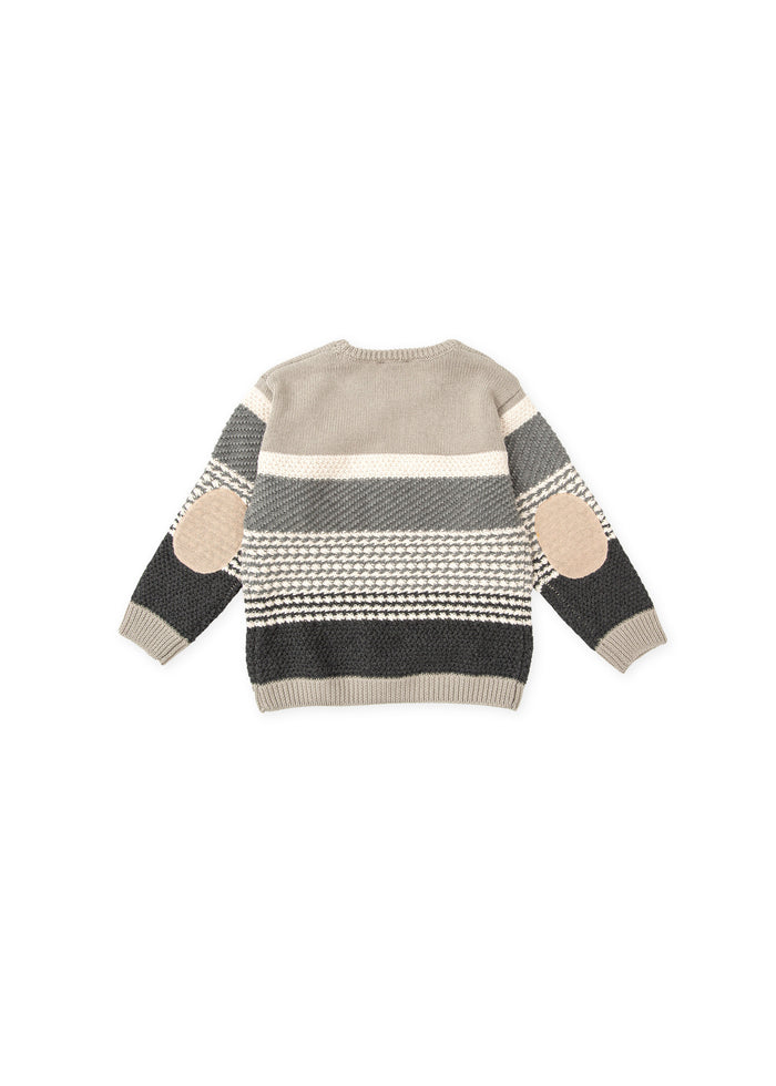 Tiamia Jersey Tricot Rayas Gris Niño