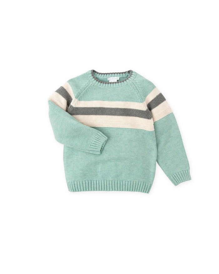 Tiamia Jersey Tricot Rayas Verde Mar Niño