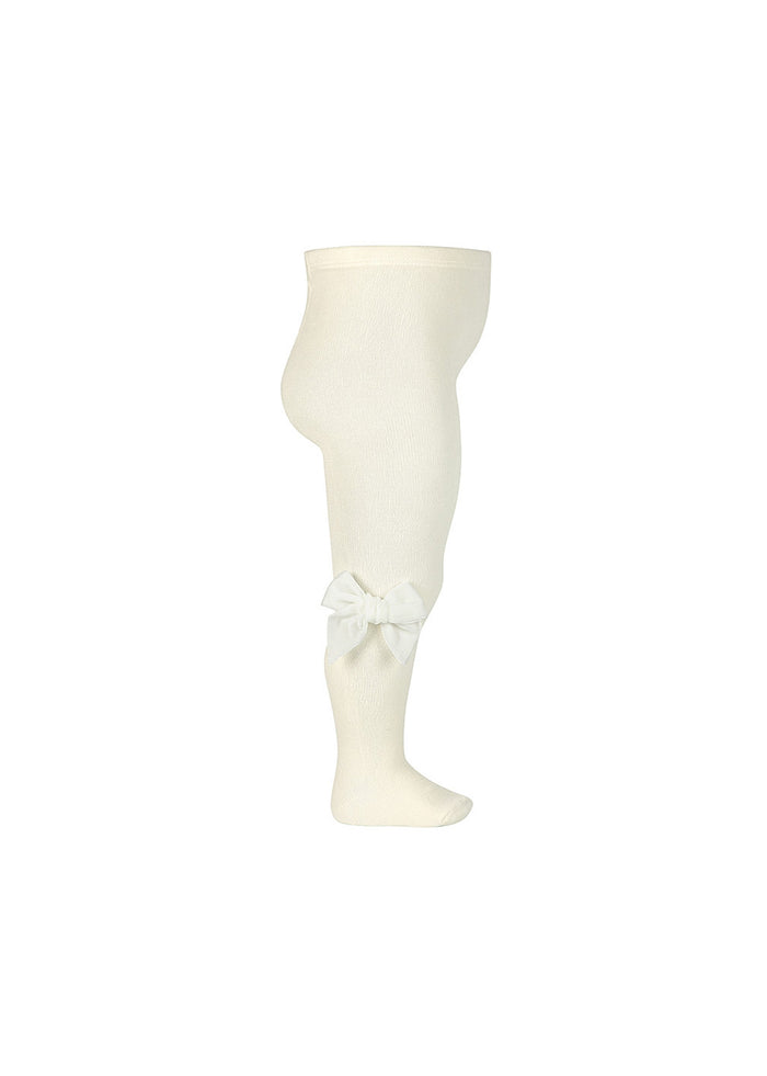 Tiamia Leotardo Punto Liso Con Lazo De Terciopelo