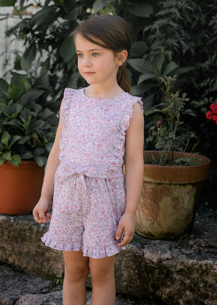 tiamia Mono corto flores clavel