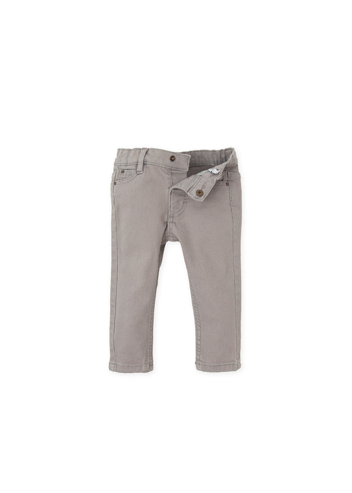Tiamia Pantalón 5 Bolsillos Gris Niño