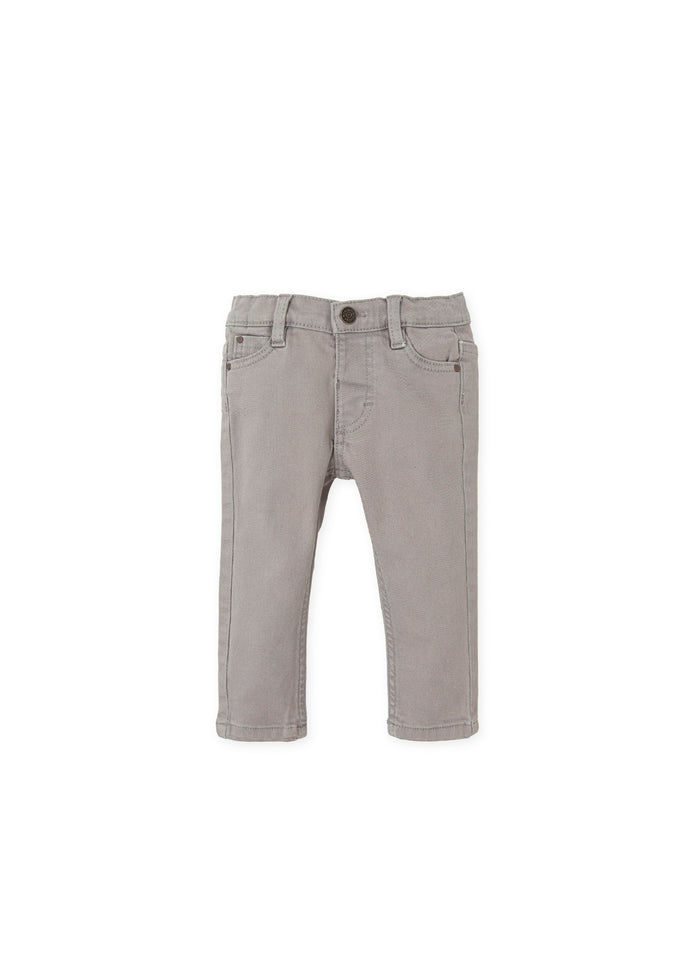 tiamia Pantalón 5 bolsillos gris niño