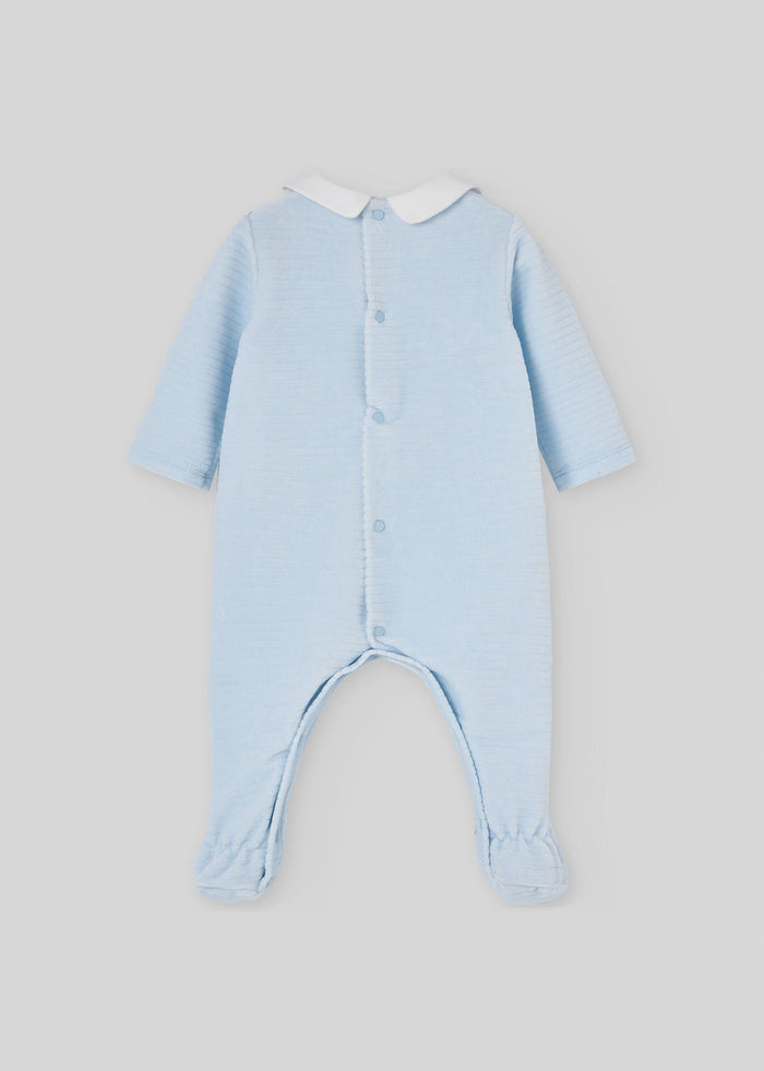 Tiamia Pelele Tunosado Jacquard Topos Niño "ternura"