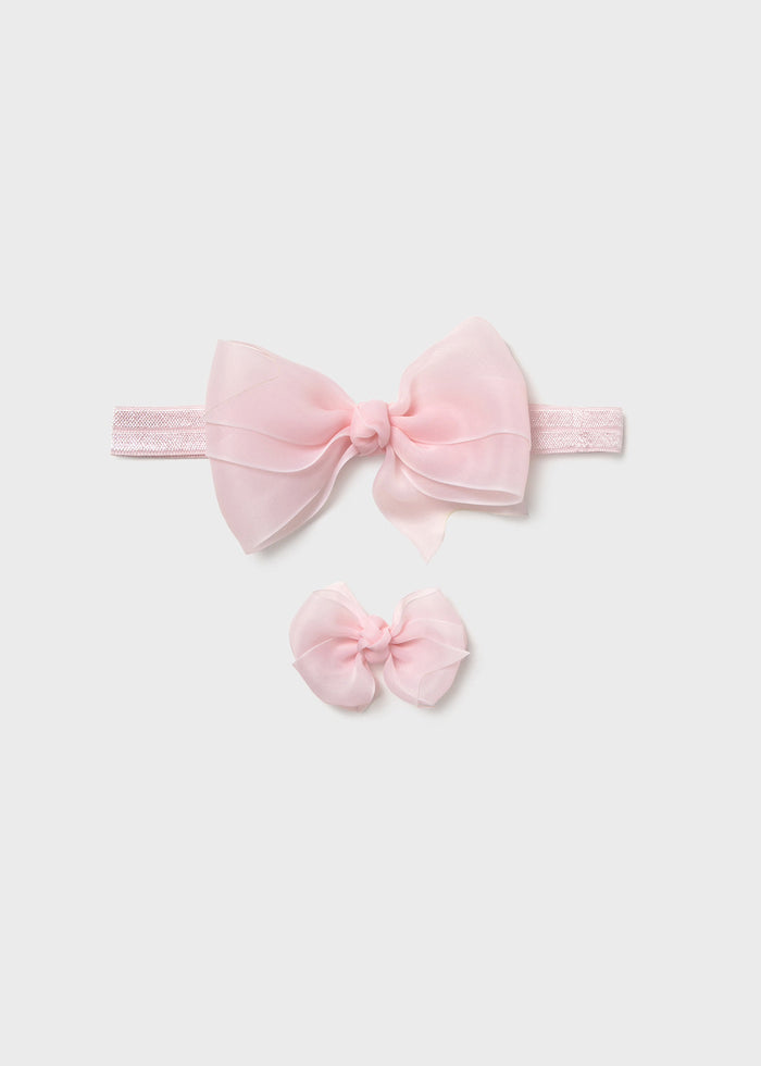 tiamia Set diadema y pinza lazo recién nacida