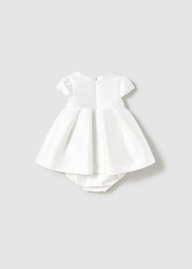 Tiamia Vestido Con Cubrepañal Mikado Recién Nacida