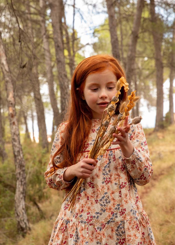 tiamia Vestido con estampado topo niña