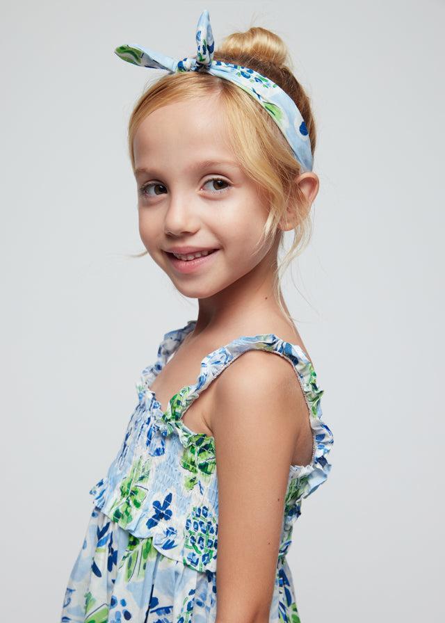 Tiamia Vestido Estampado Con Diadema Niña