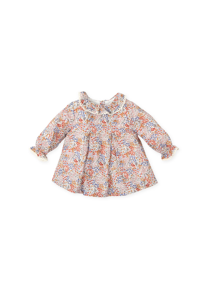 tiamia Vestido estampado marrón bebé niña