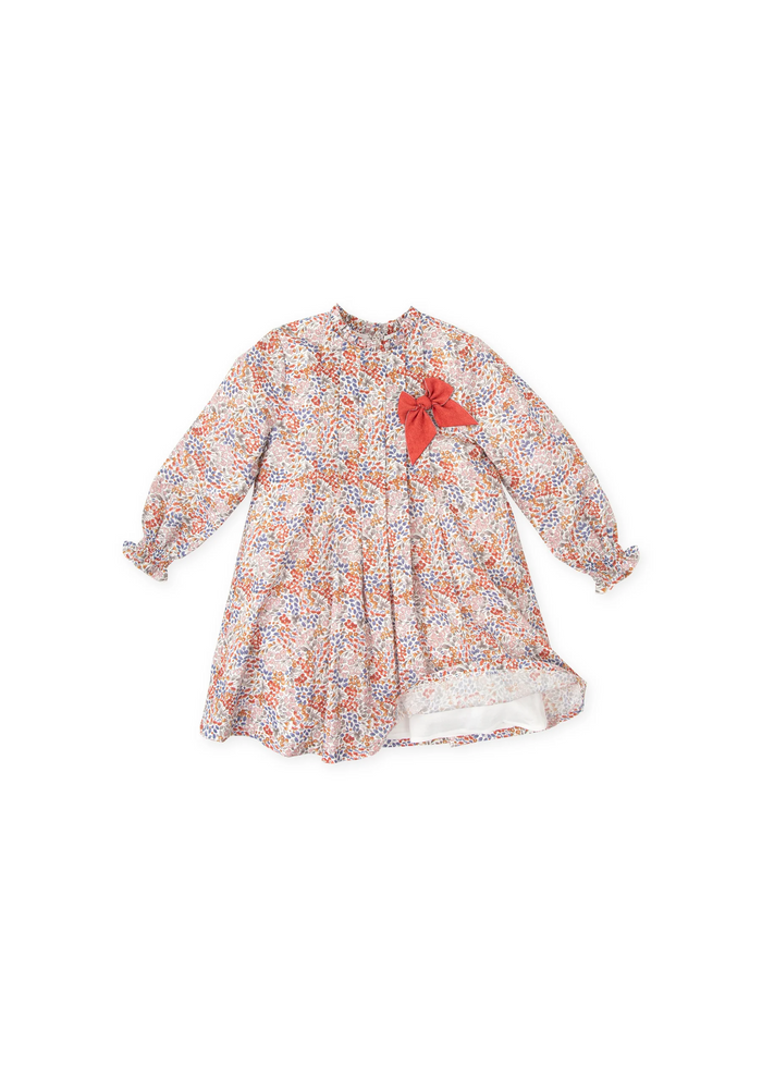 Tiamia Vestido Estampado Marrón Niña