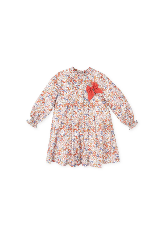 tiamia Vestido estampado marrón niña