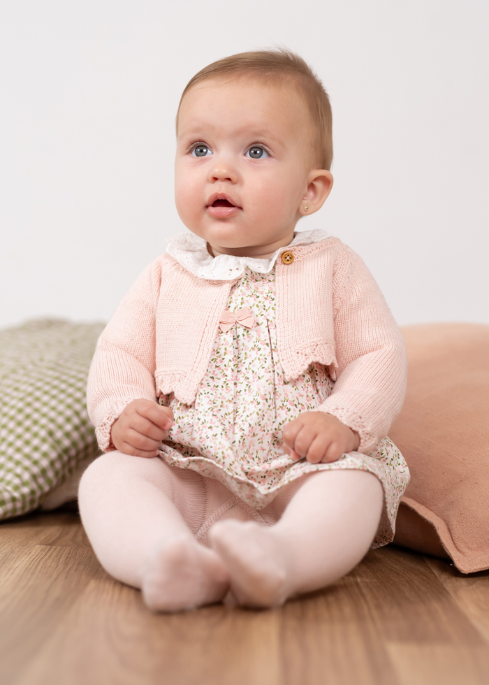 tiamia Vestido estampado pétalo bebé niña