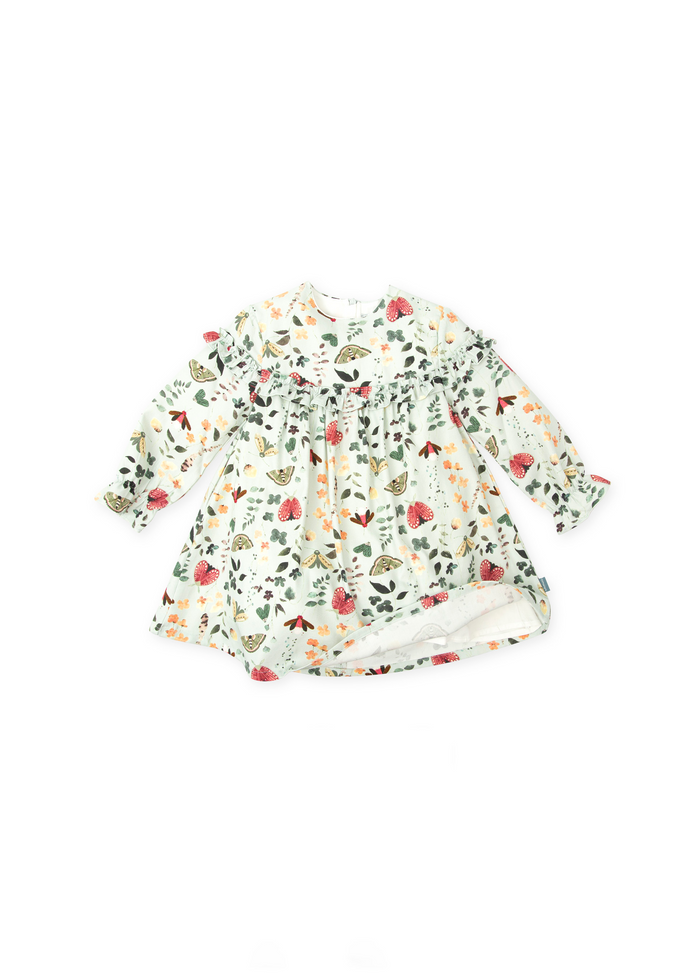 Tiamia Vestido Estampado Verde Mar Niña