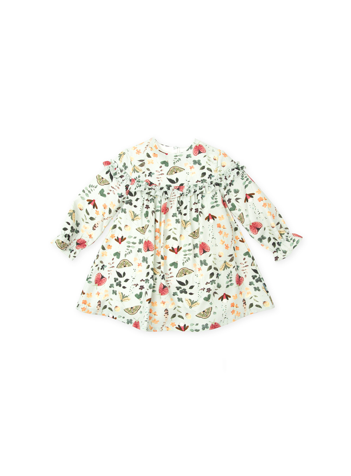 Tiamia Vestido Estampado Verde Mar Niña