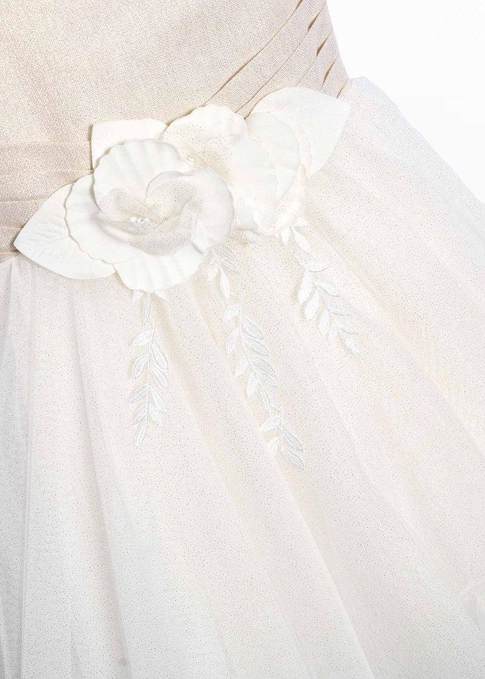 Tiamia Vestido Lino Brillo Niña