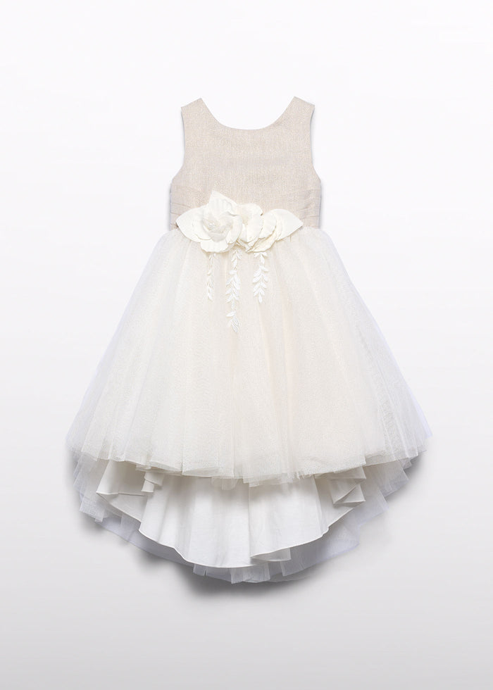 Tiamia Vestido Lino Brillo Niña