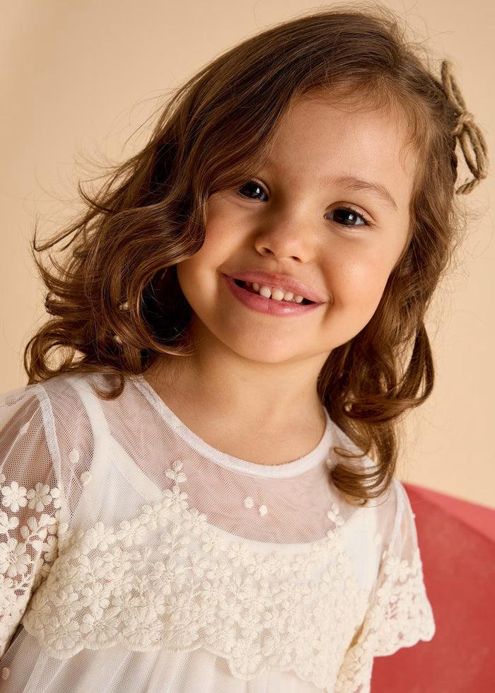 Tiamia Vestido Tul Bordado Niña