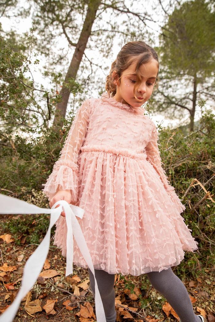 tiamia Vestido tul pétalo niña