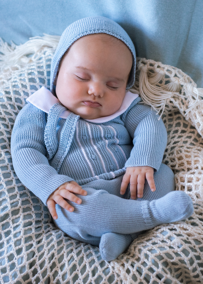 tiamia Traje 3 piezas canesú con gorro menguado rich