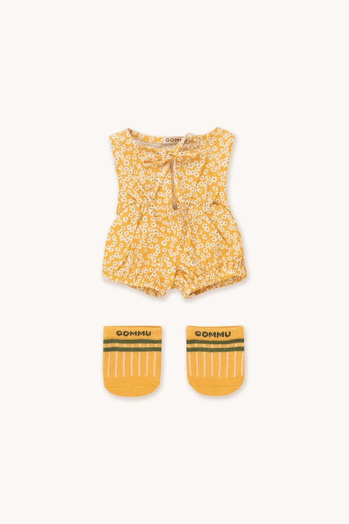 Tiny Cottons Gommu Flores Amarillas - Pelele Corto & Calcetines