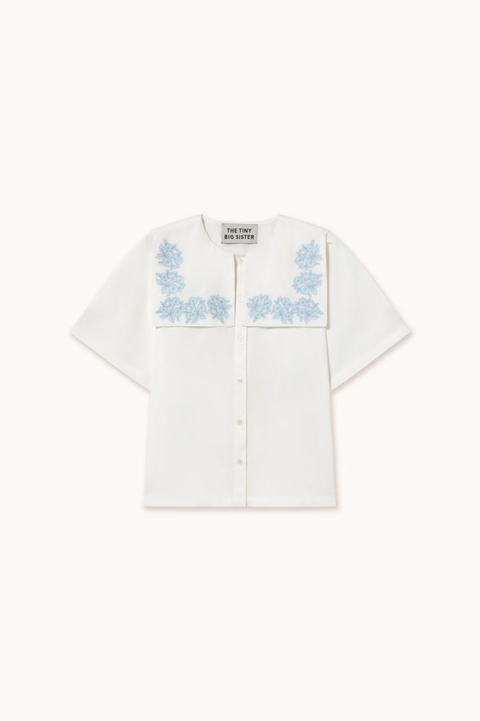tiny cottons BLUSA CON FLORES BORDADAS