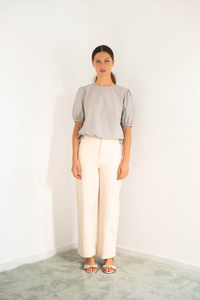 Tiny Cottons BLUSA CON MANGA ABULLONADA A CUADROS