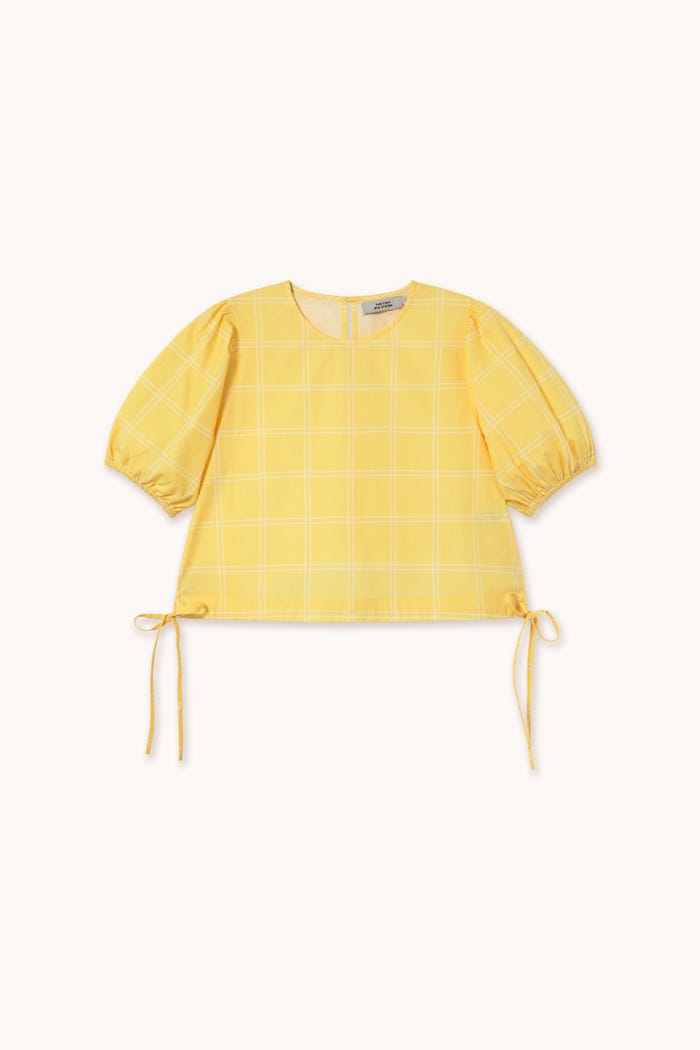 tiny cottons BLUSA CON MANGA ABULLONADA A CUADROS