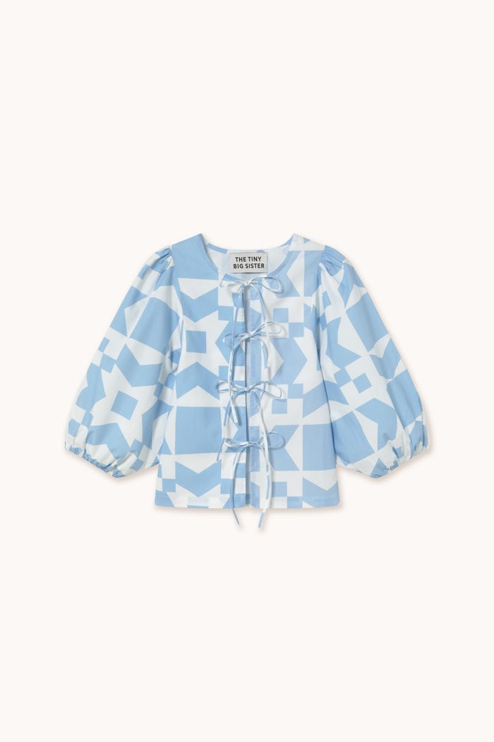 tiny cottons BLUSA CON MANGA ABULLONADA GEOMETRIC