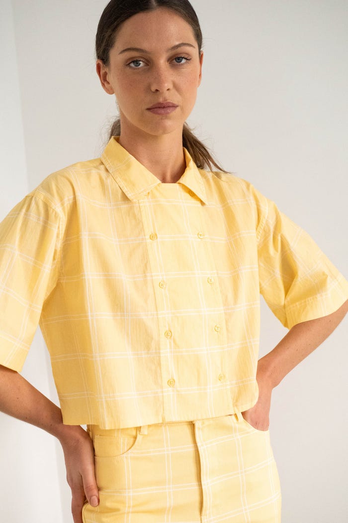 tiny cottons CAMISA DE MANGA CORTA A CUADROS