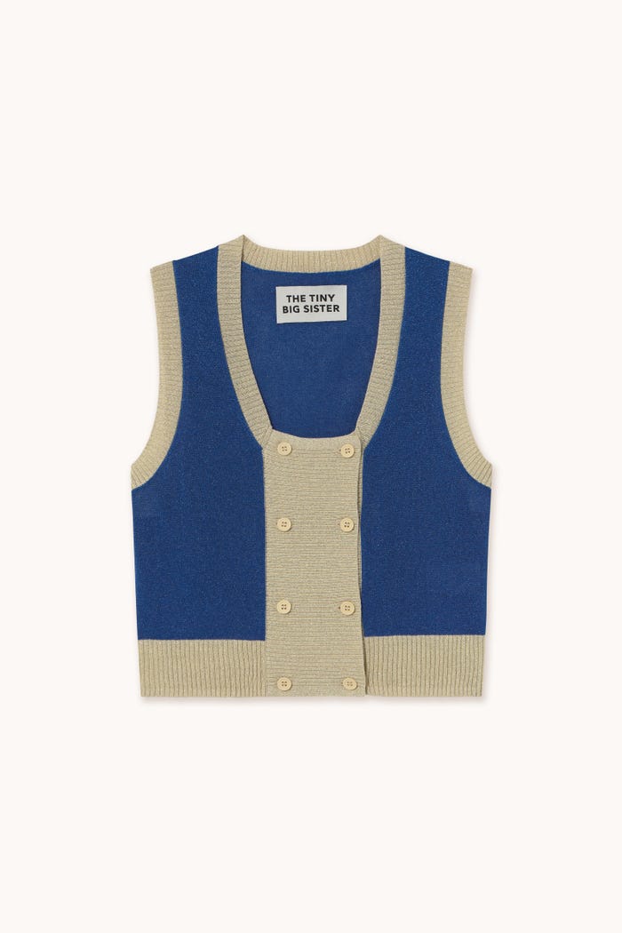Tiny Cottons CHALECO CONTRASTE CON BOTONES